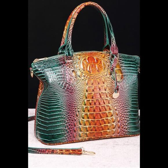 Gradient PU Leather Handbag - Picture 1 of 15
